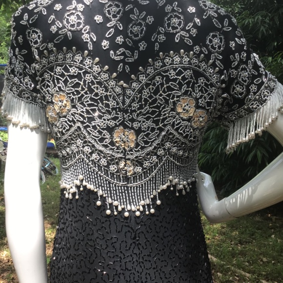 Vintage Oleg Cassini beaded Dress - Picture 7 of 16